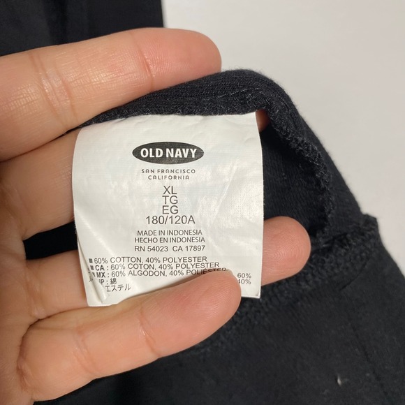 Old‎ Navy Mens XL Black Quarter Zip Long Sleeve Pullover Sweatshirt Minimalist - Picture 5 of 6